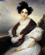 KINSOEN, Francois Joseph Portrait of Marie J. Lafont-Porcher oil on canvas